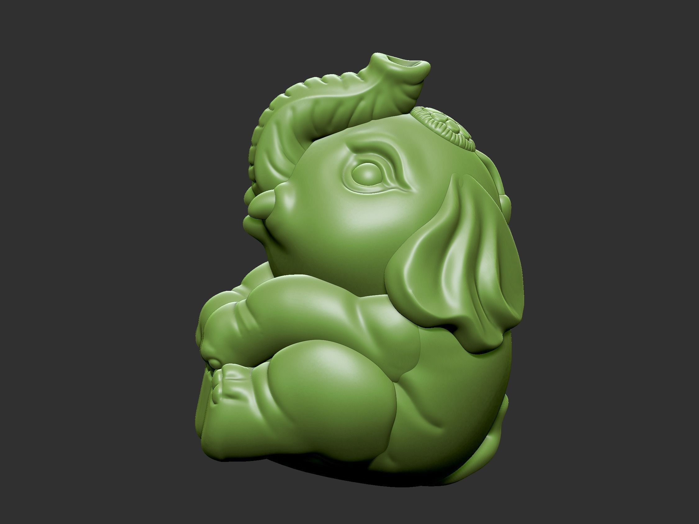 baby elephant 3D print model_4