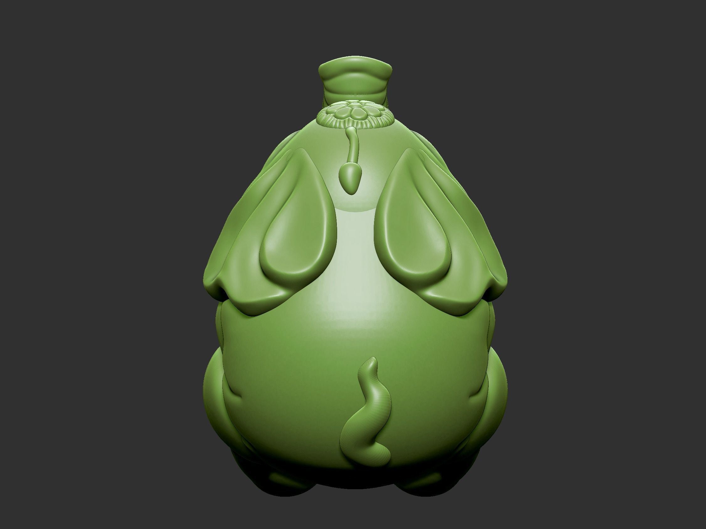 baby elephant 3D print model_3