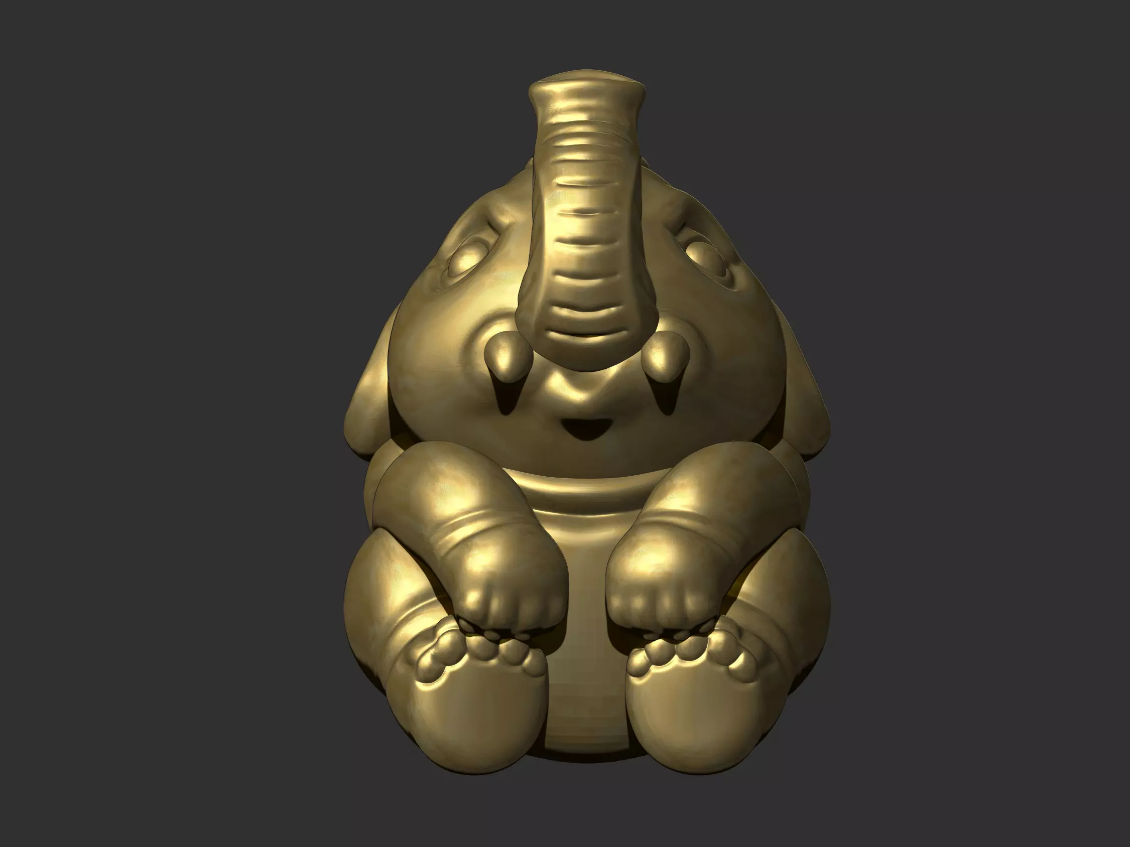 baby elephant 3D print model_0