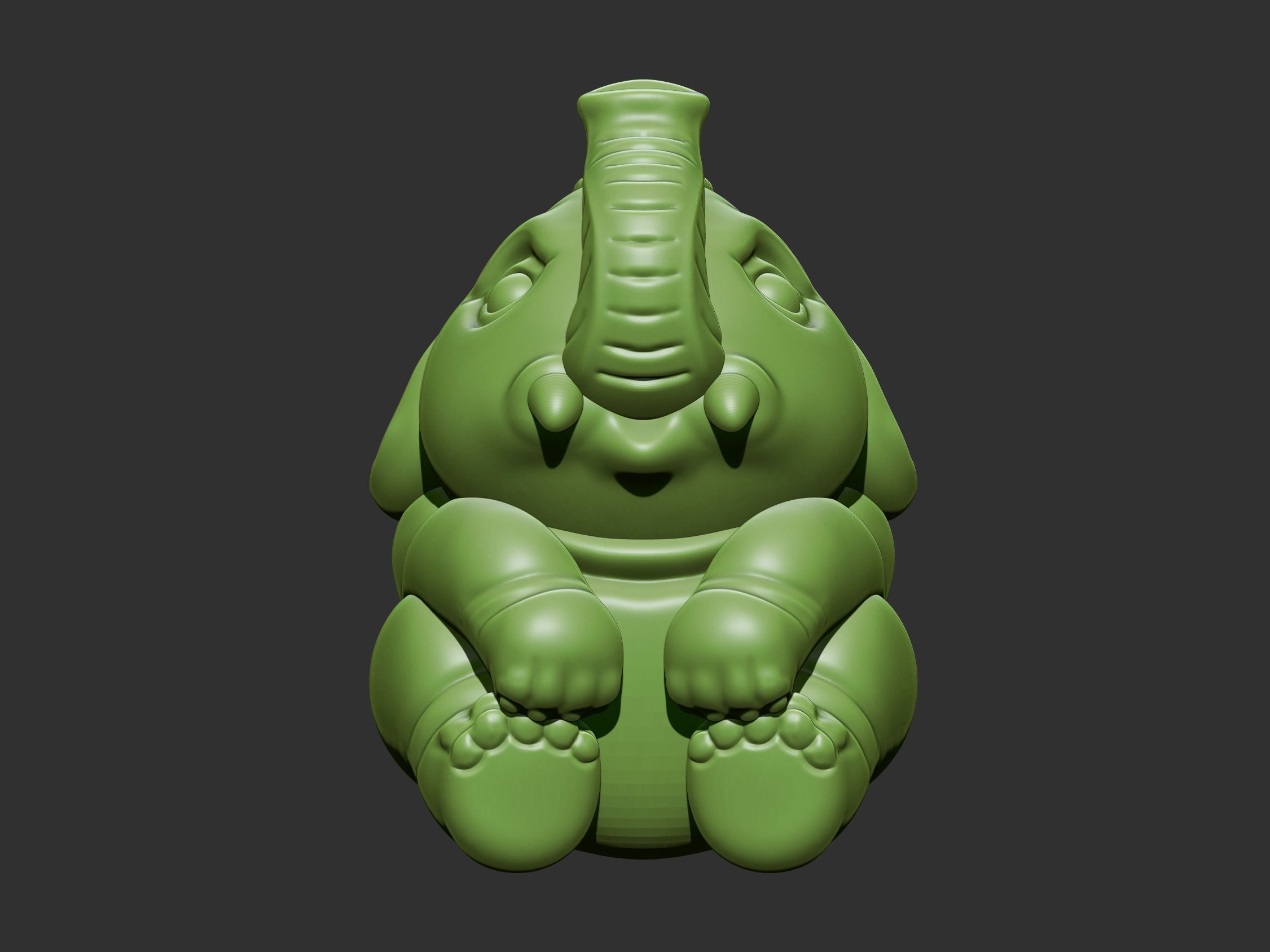 baby elephant 3D print model_1