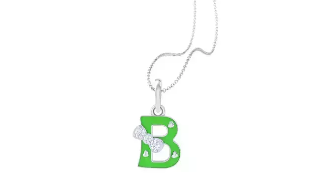 Kids Alphabet B Pendants 3dm STL OBJ FBX Renders Details 3D print model