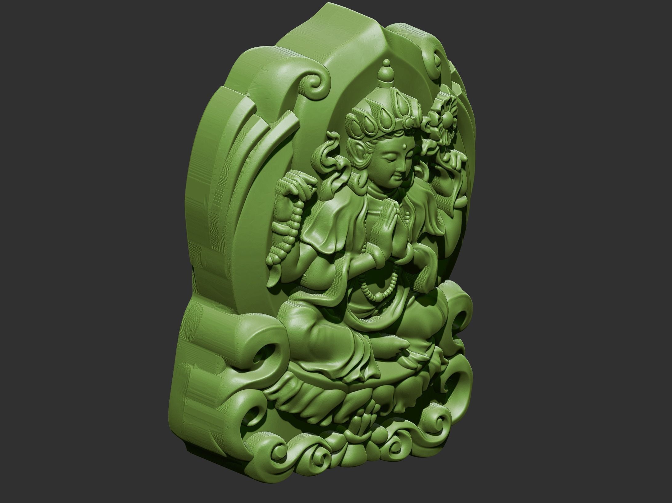 Kwanyin Bodhisattva 3D print model_4