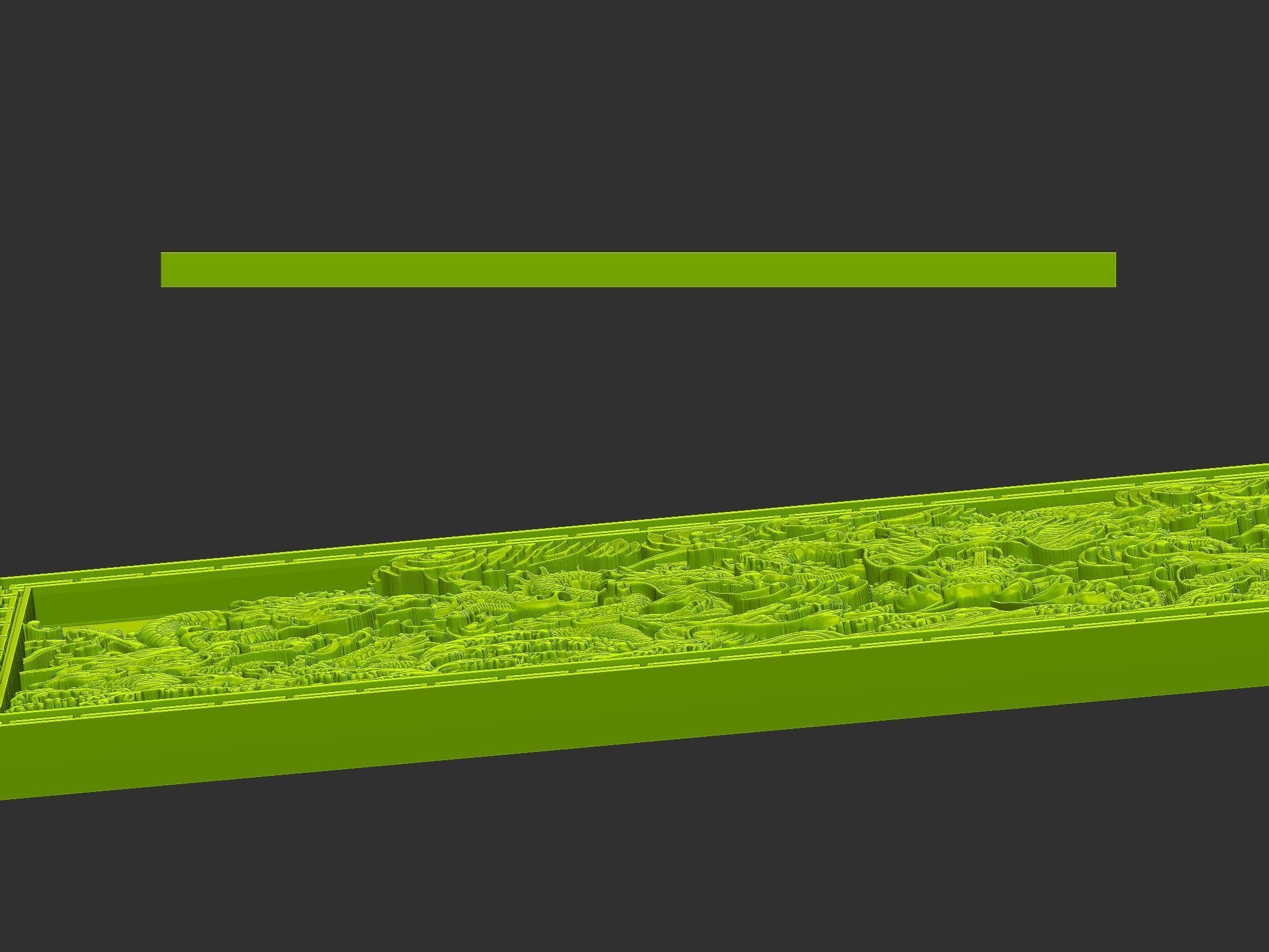 Dragons square 3D print model_4