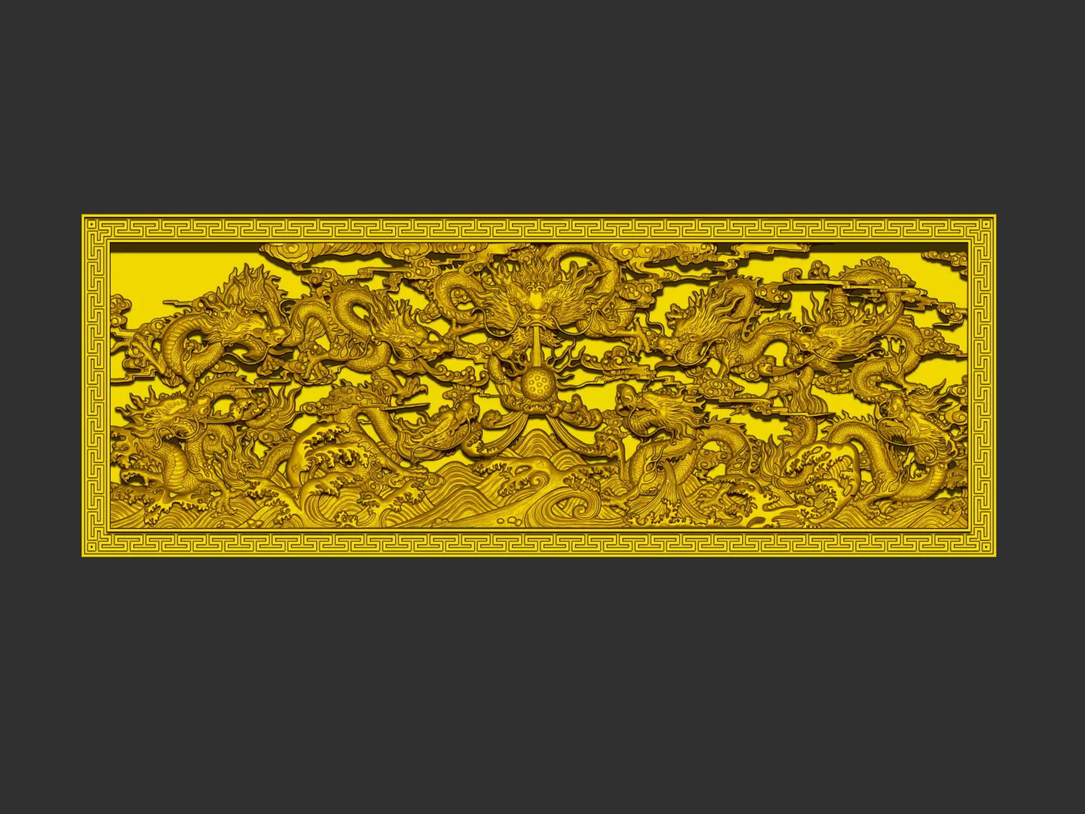 Dragons square 3D print model_0