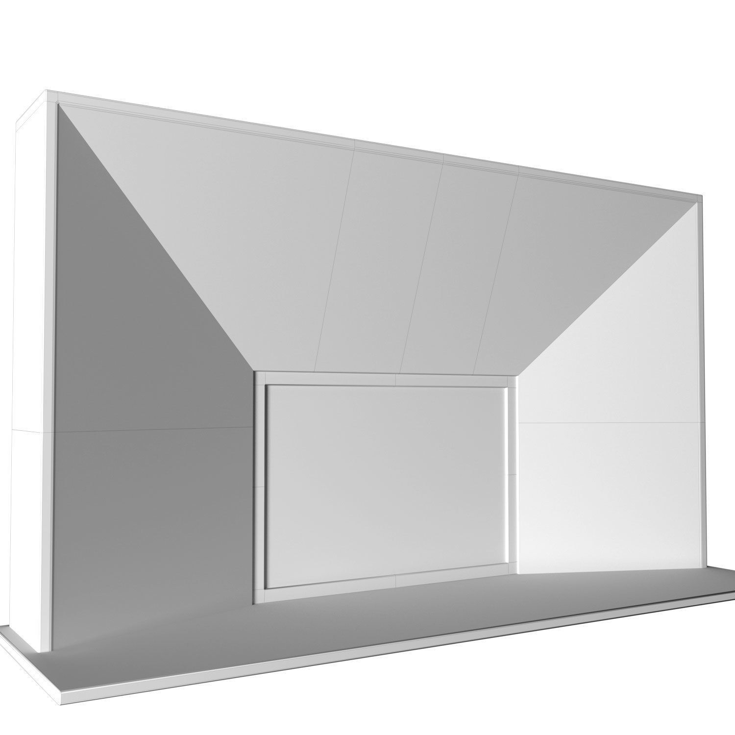 Marble Fireplace modern ArtDeco 3D model_3