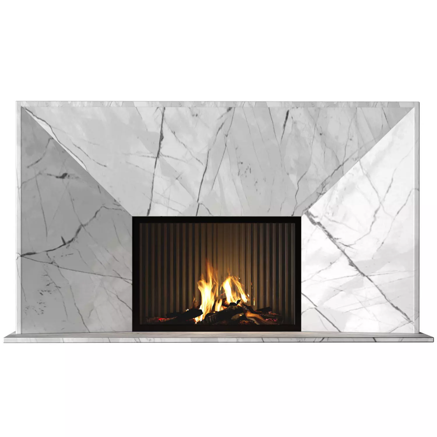 Marble Fireplace modern ArtDeco 3D model_0