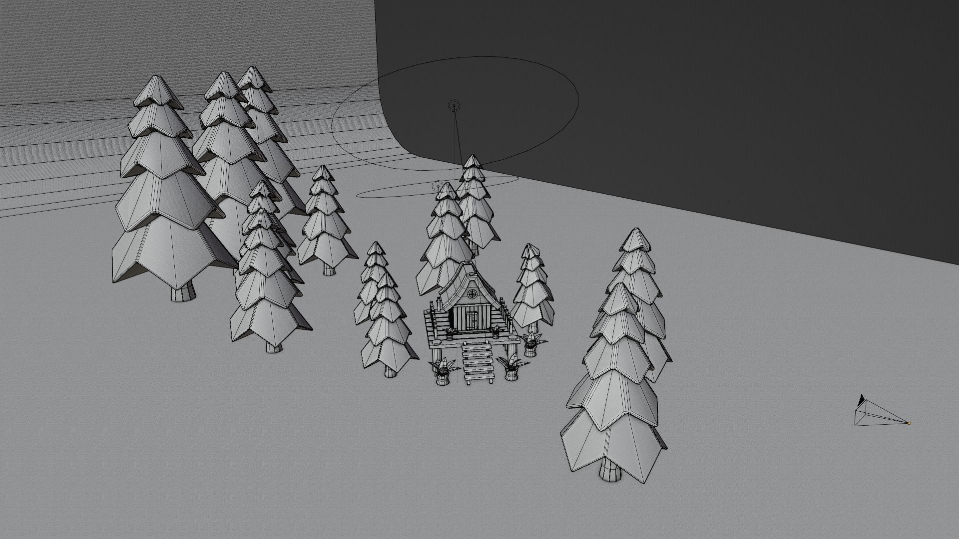 Cartoon Forest Cabin - Stylized Fantasy House 3D Model 3D model_12