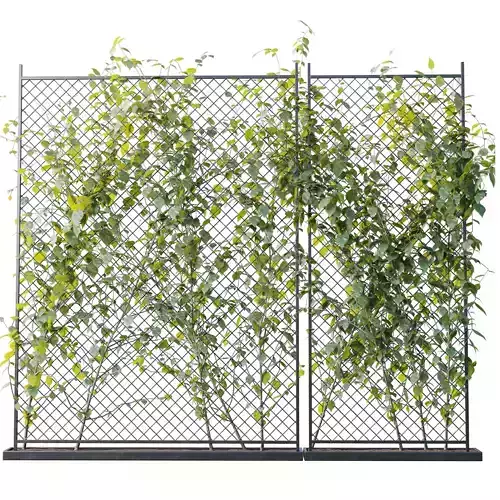 Ivy on Fence 04 Low-poly 3D model