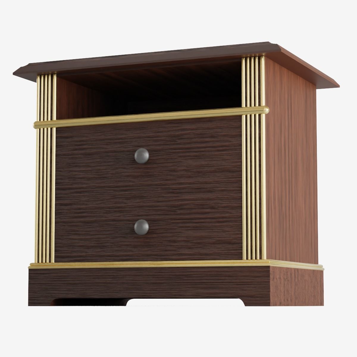 Bedside Table Low-poly 3D model_9