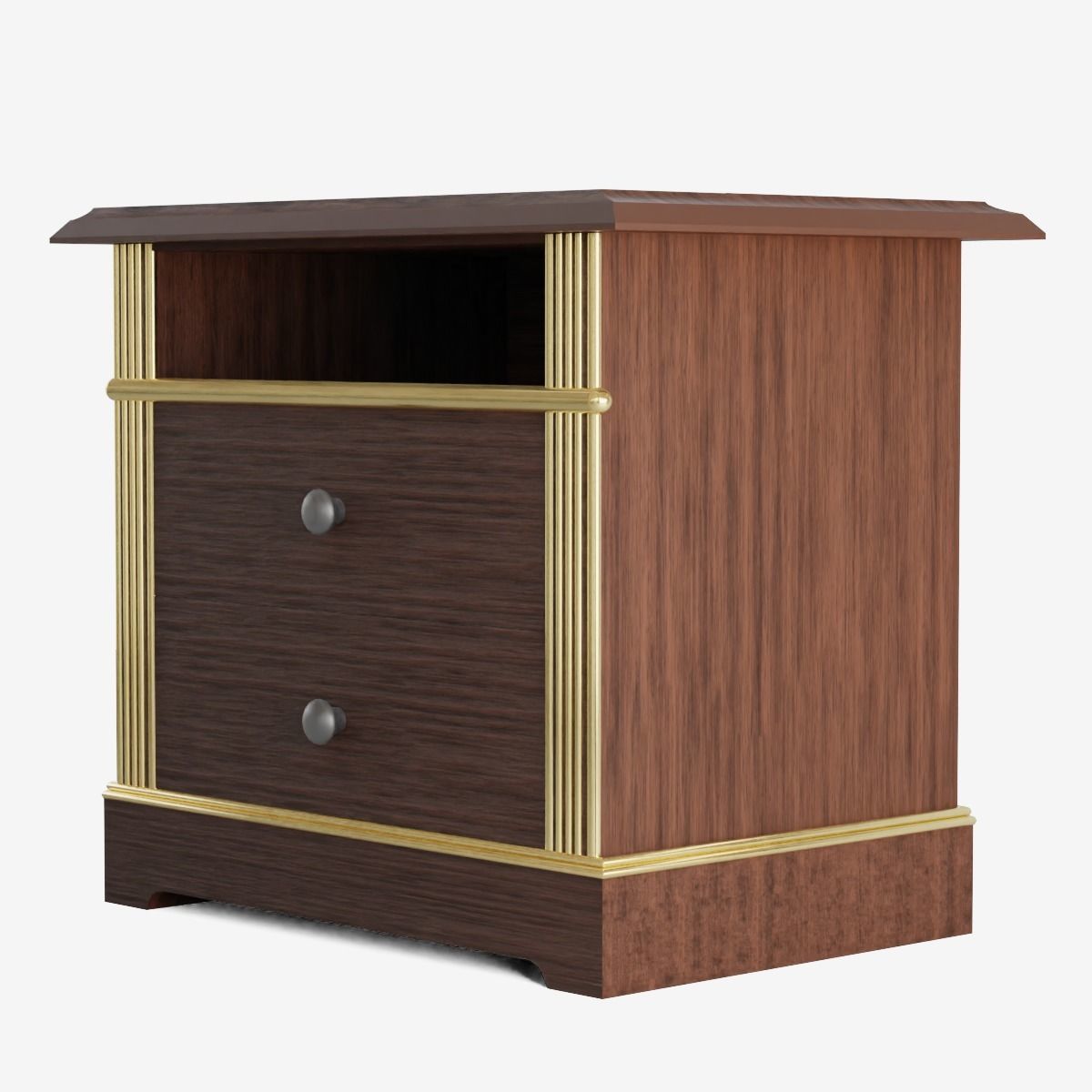 Bedside Table Low-poly 3D model_3