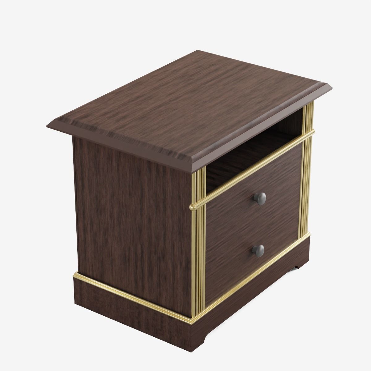 Bedside Table Low-poly 3D model_5