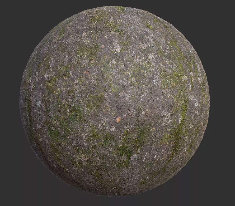 Mossy Rock 4k pbr textures Texture_0