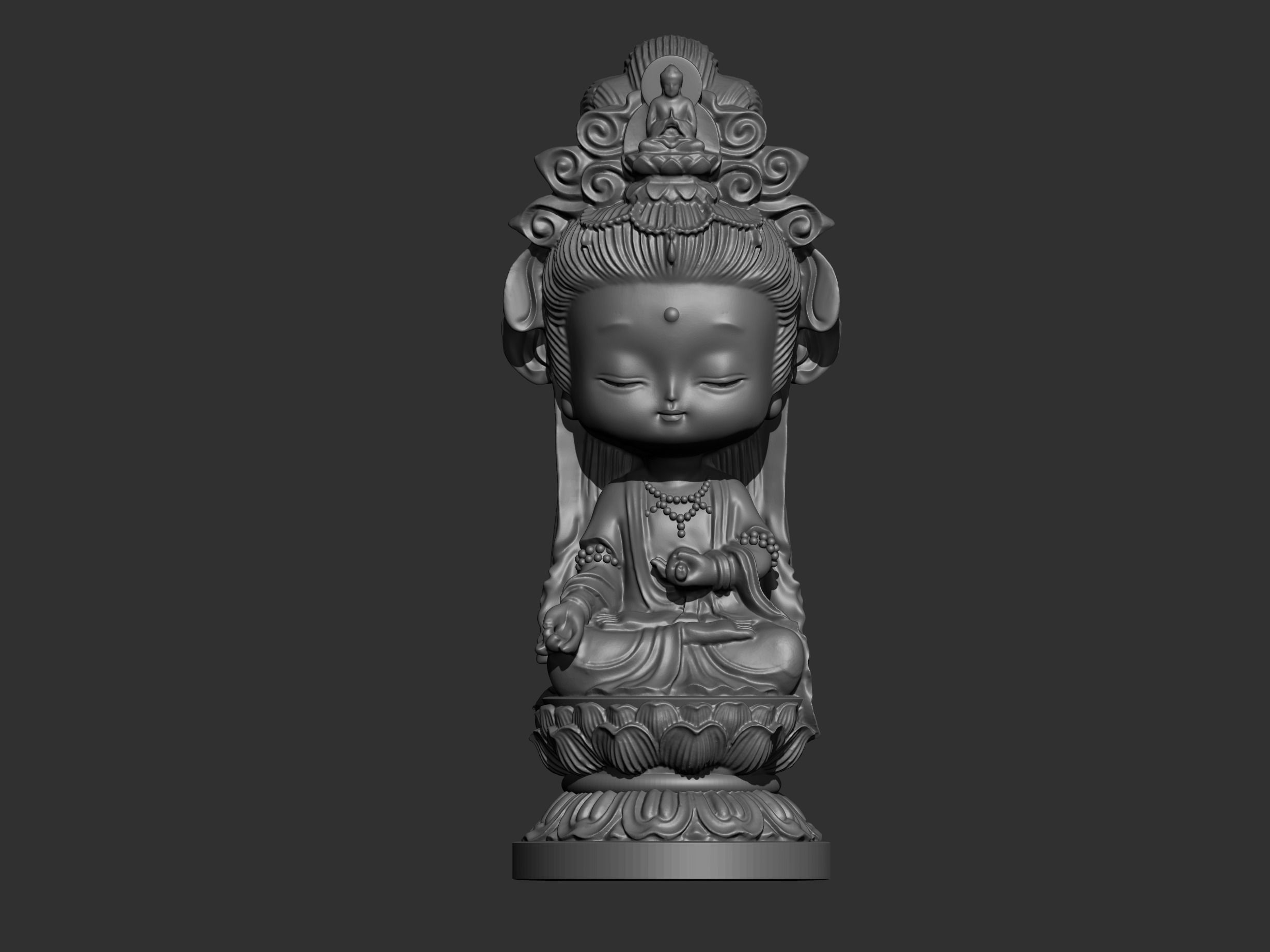 Baby Kwanyin Bodhisattva 3D print model_0