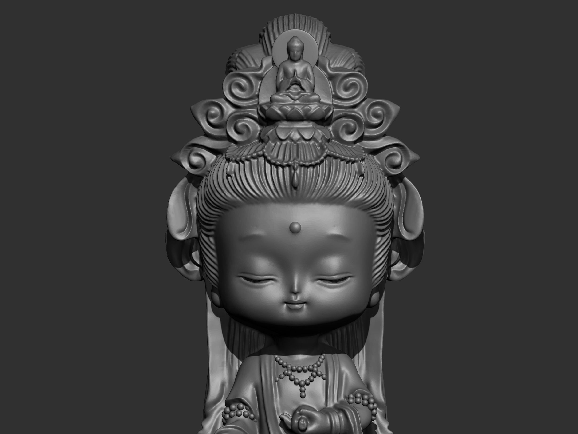 Baby Kwanyin Bodhisattva 3D print model_4