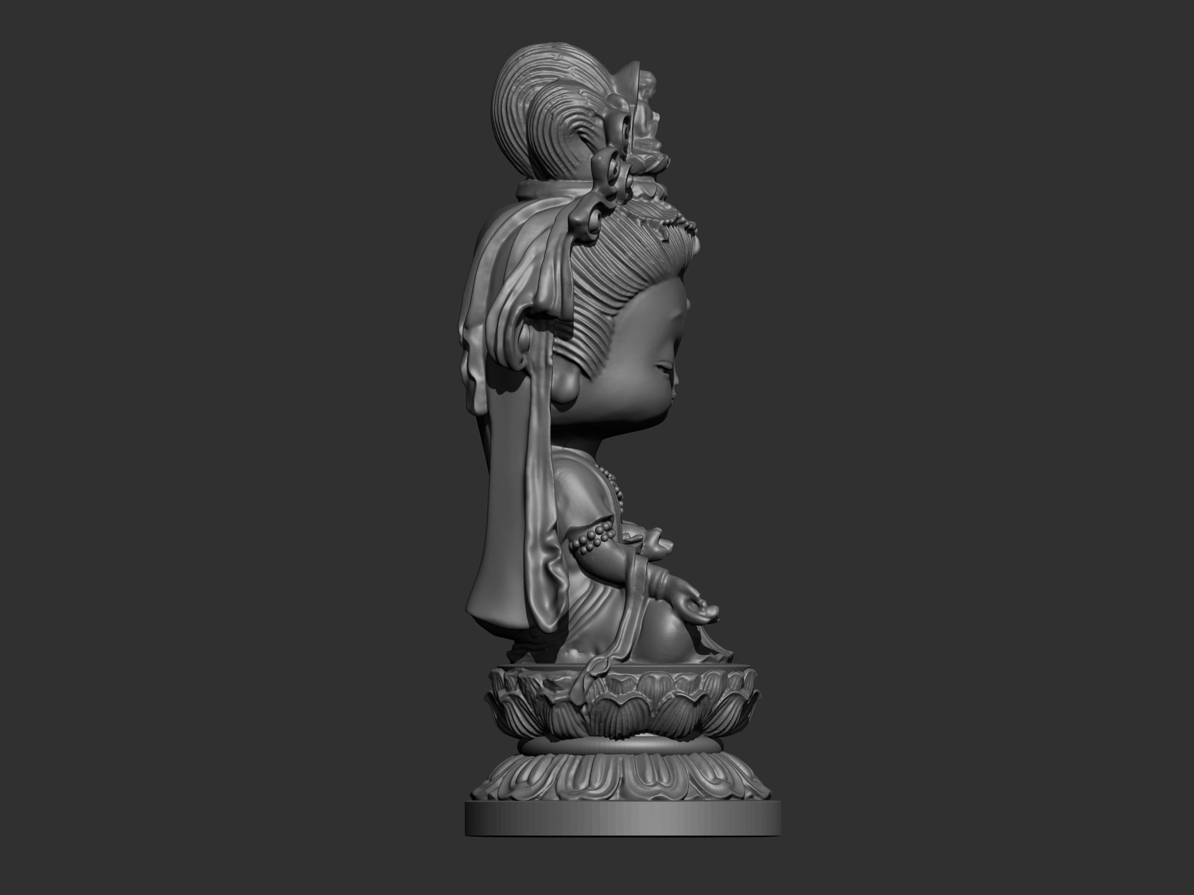 Baby Kwanyin Bodhisattva 3D print model_2