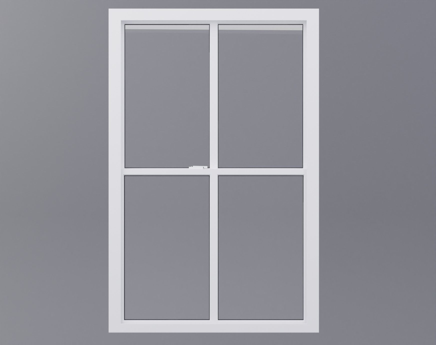 White pvc windows Low-poly 3D model_5