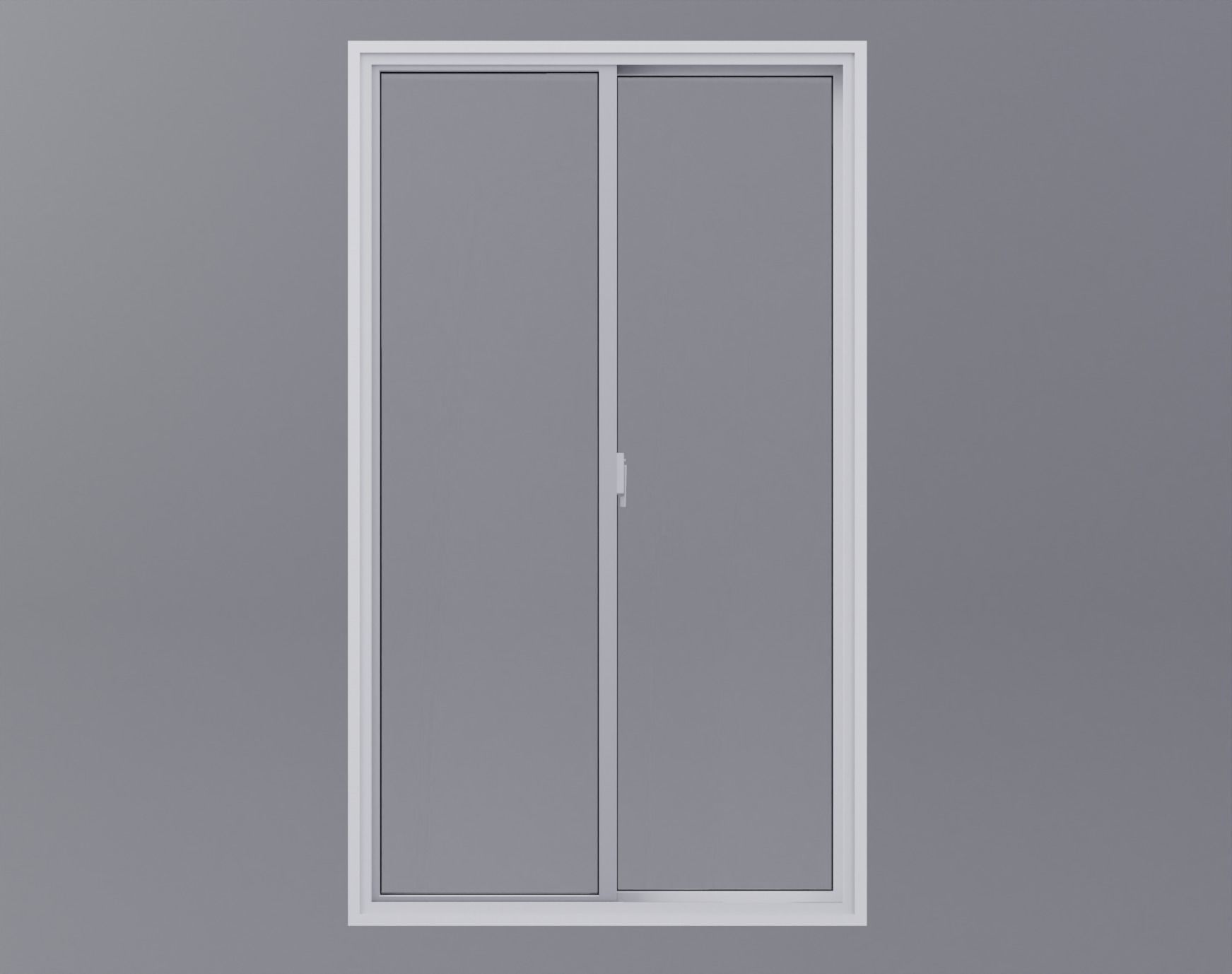 White pvc windows Low-poly 3D model_15