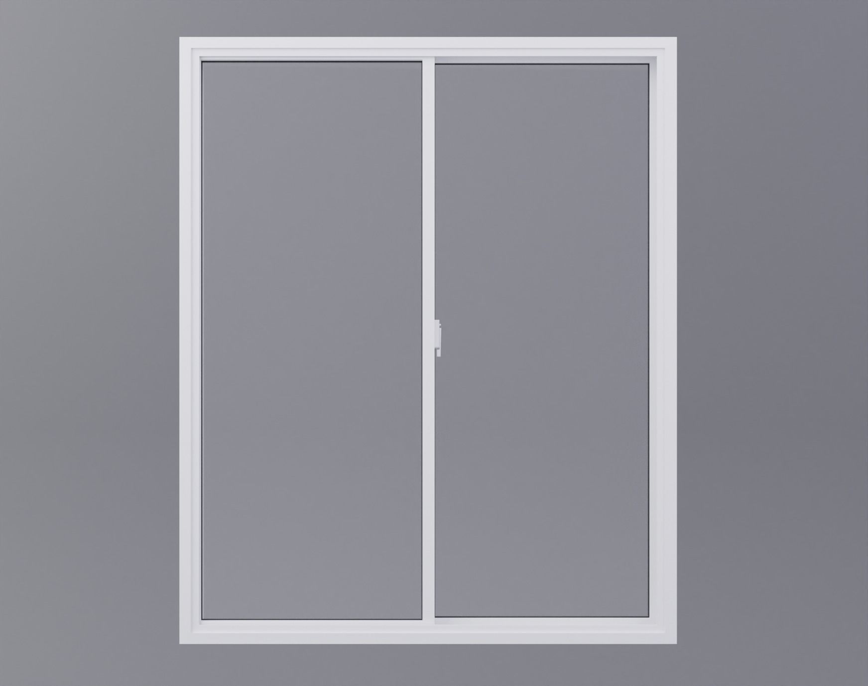 White pvc windows Low-poly 3D model_7