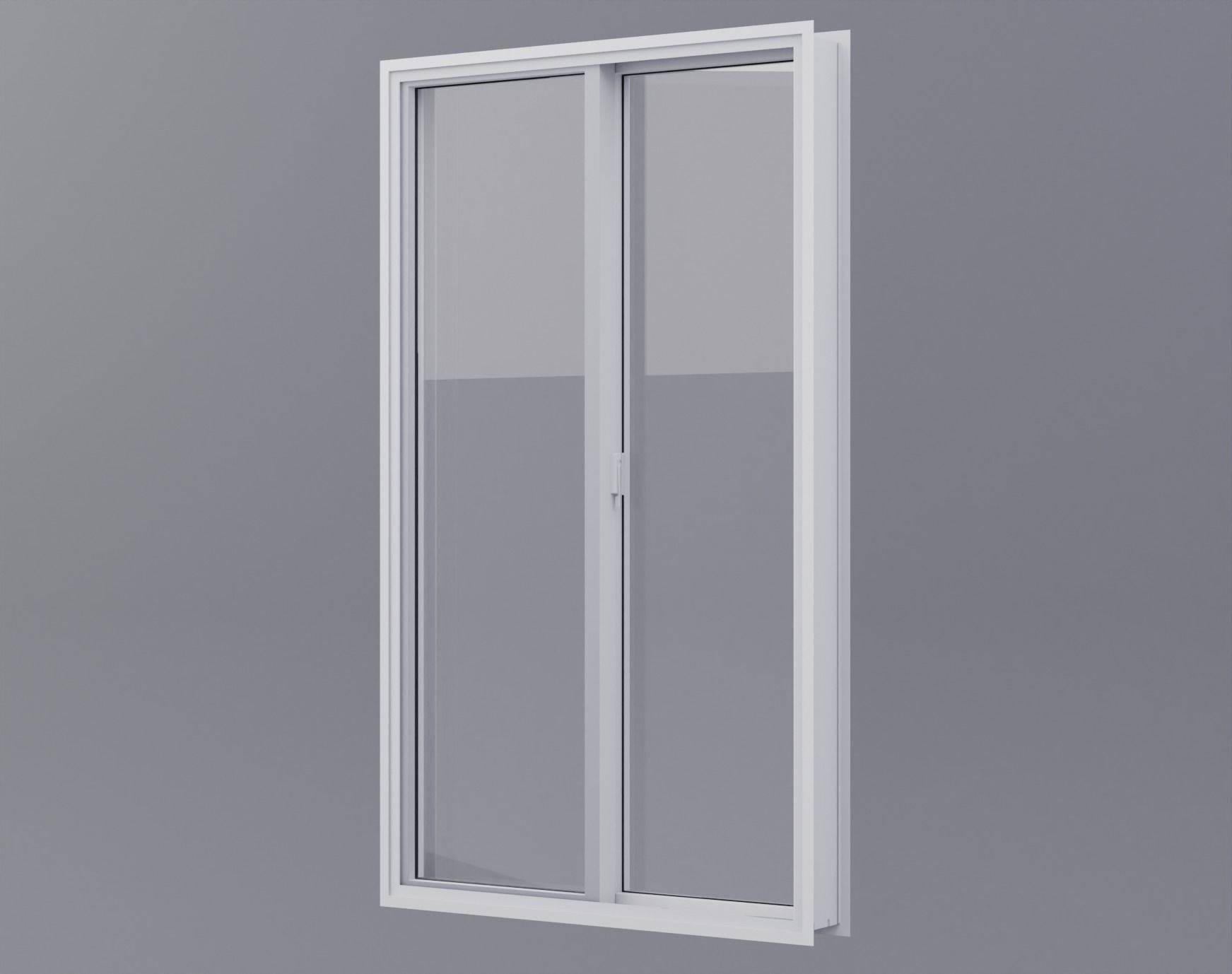 White pvc windows Low-poly 3D model_16