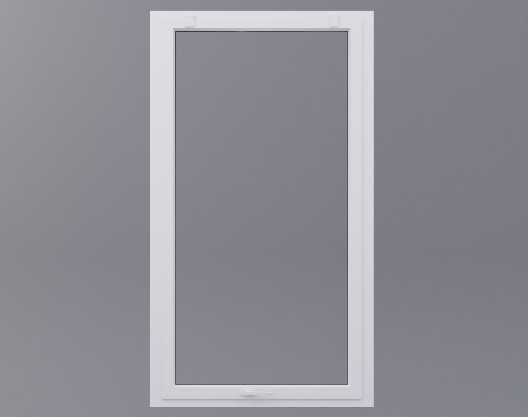 White pvc windows Low-poly 3D model_13
