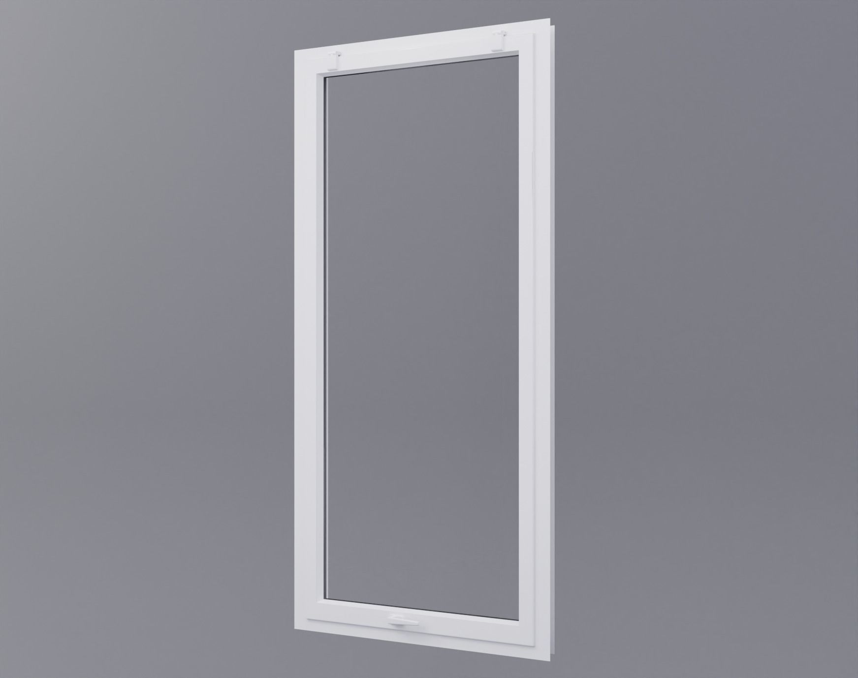 White pvc windows Low-poly 3D model_14