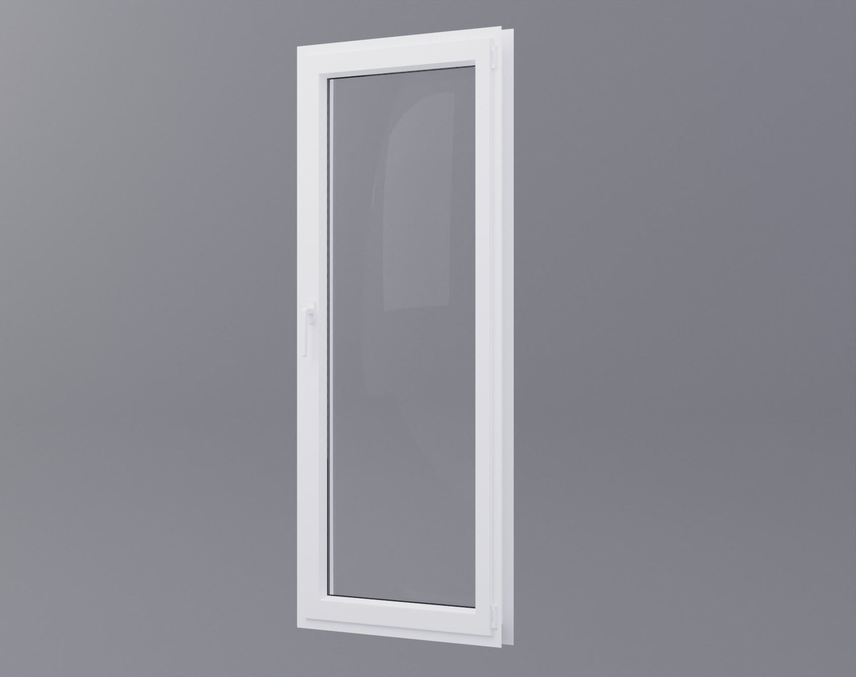 White pvc windows Low-poly 3D model_12