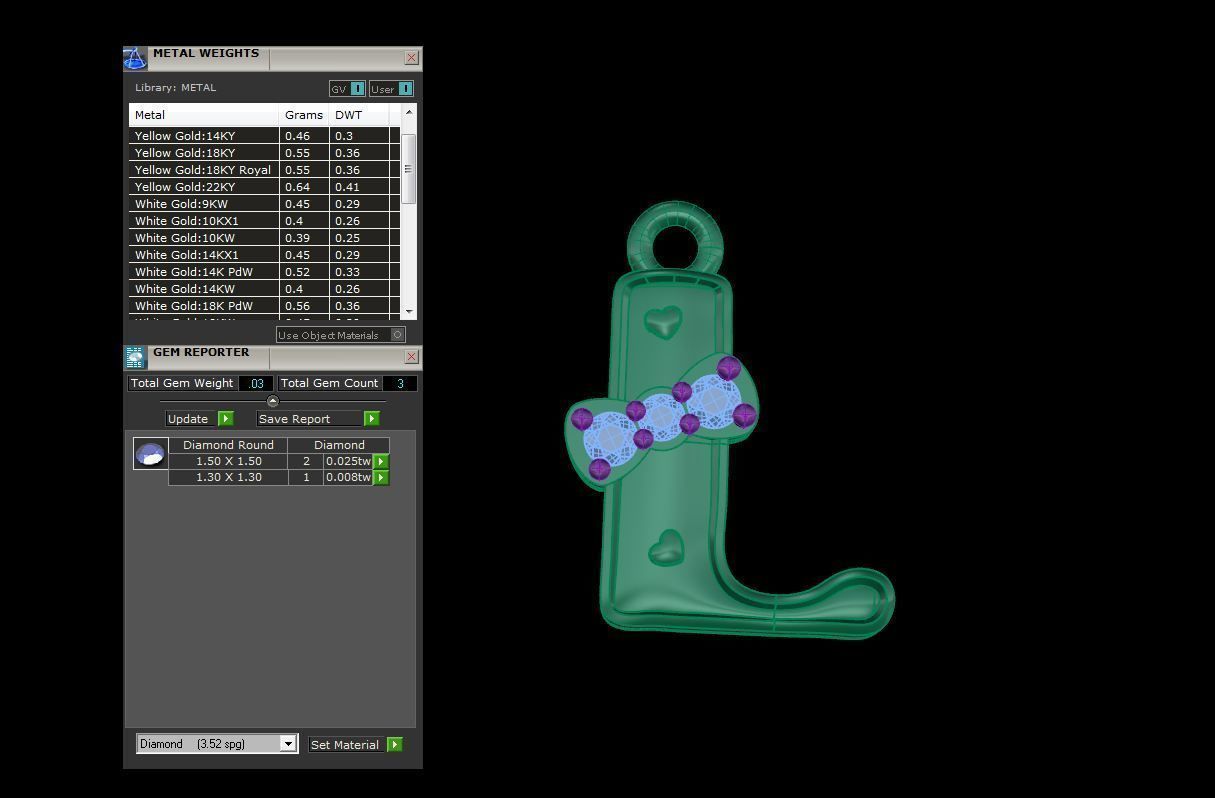 Kids Alphabet L Pendants 3dm STL OBJ FBX Renders Details 3D print model_4