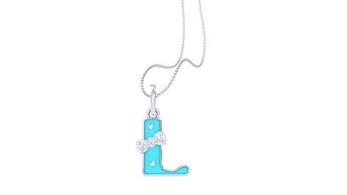 Kids Alphabet L Pendants 3dm STL OBJ FBX Renders Details 3D print model