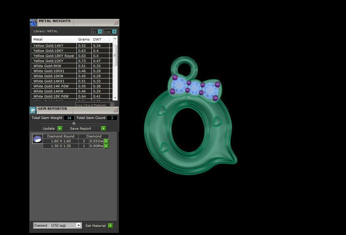 Kids Alphabet Q Pendants 3dm STL OBJ FBX Renders Details 3D print model_4