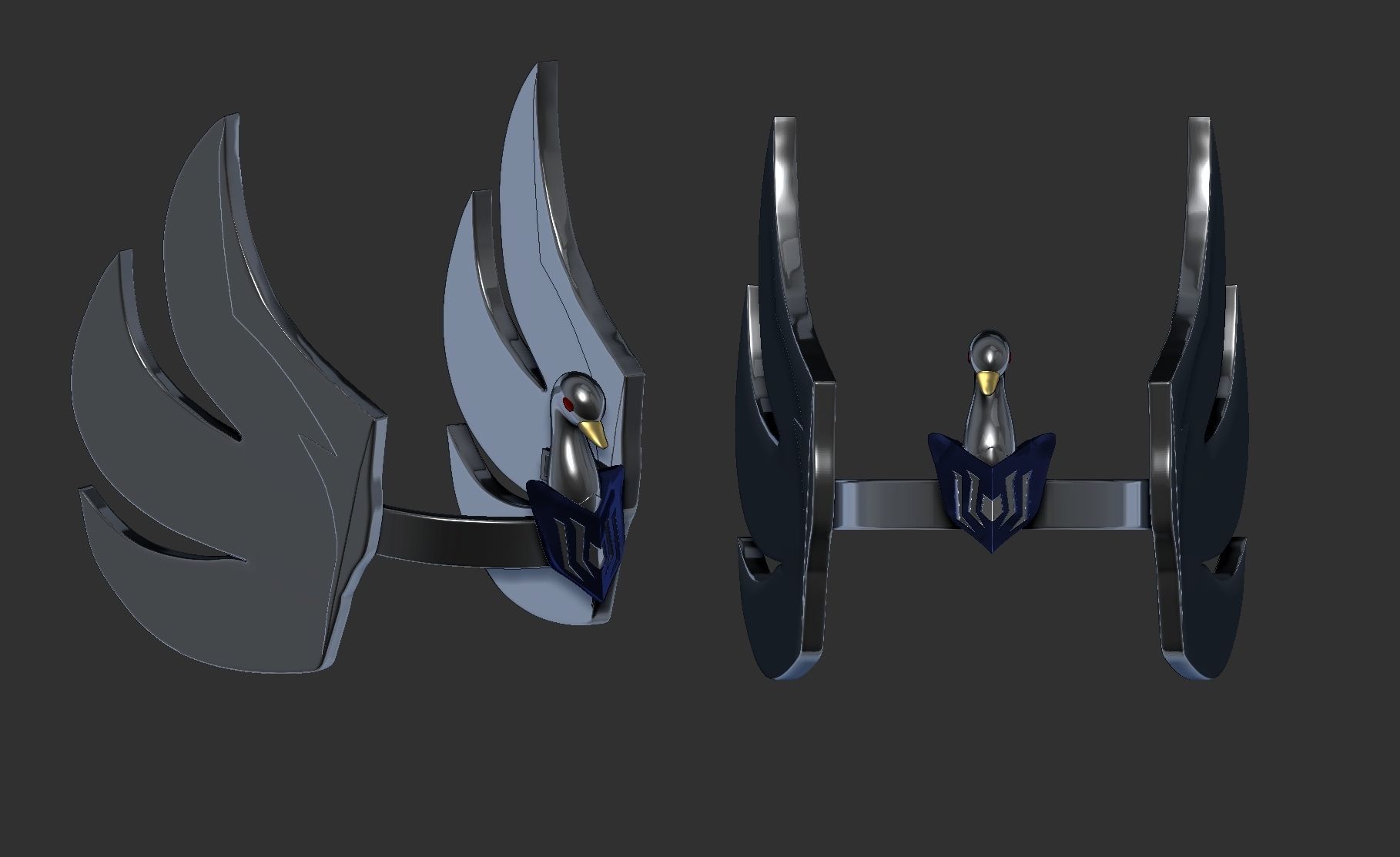 CYGNUS HYOGA HELMET - SAINT SEIYA 3D PRINT 3D print model_4