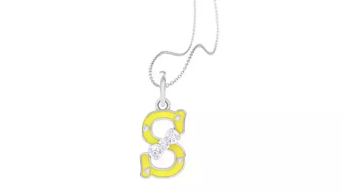Kids Alphabet S Pendants 3dm STL OBJ FBX Renders Details 3D print model
