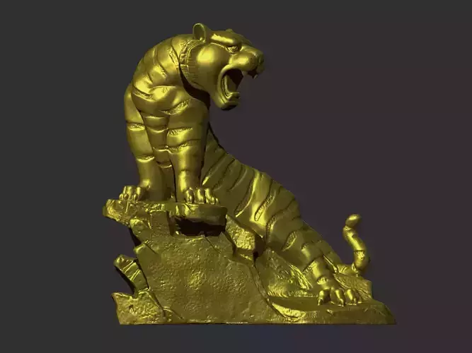 tiger golden statue of
