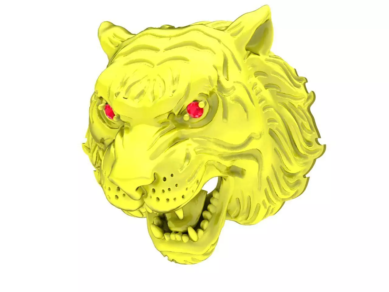 A4638 Zodiac Head Tiger Pendant 3D print model