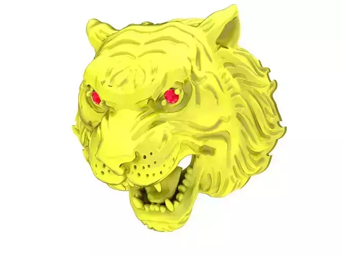 A4638 Zodiac Head Tiger Pendant