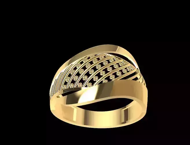 RI005 gold ring with diamonds