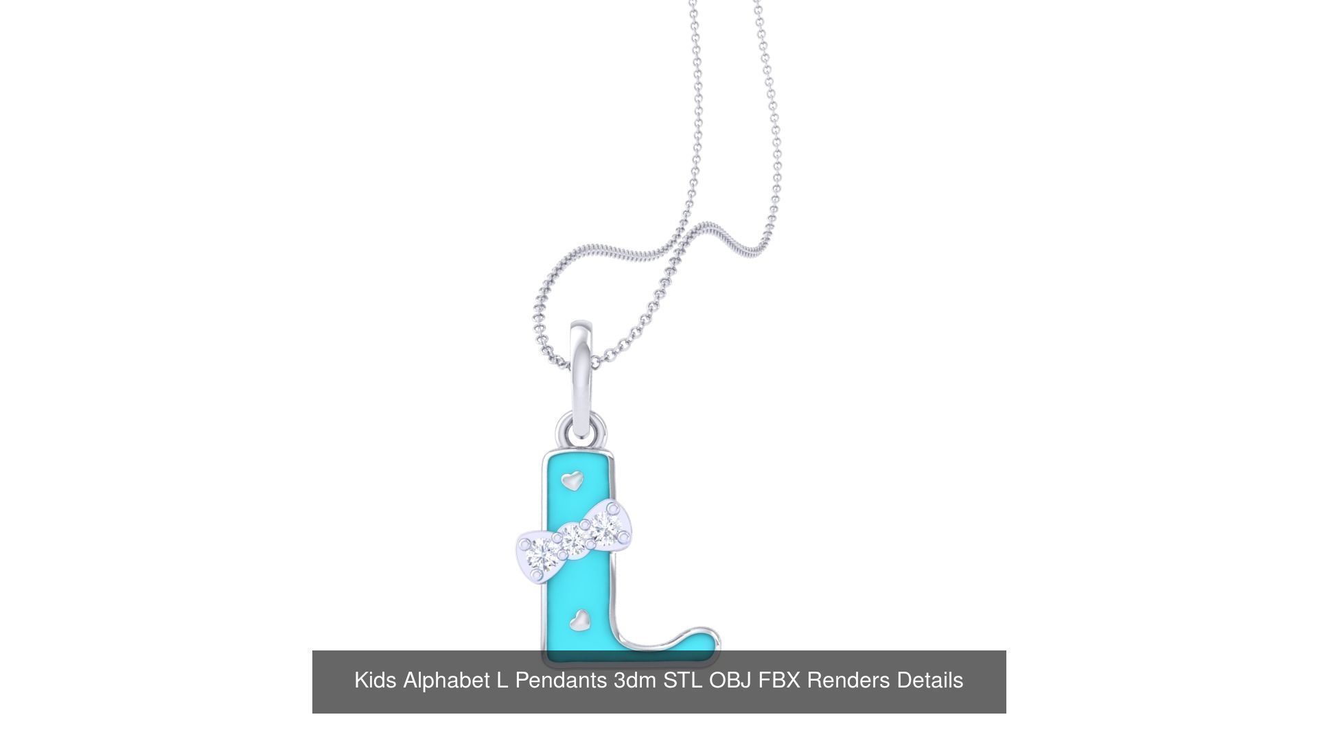 26 Kids A - Z Alphabet Pendant 3dm STL OBJ Detail Collection _14