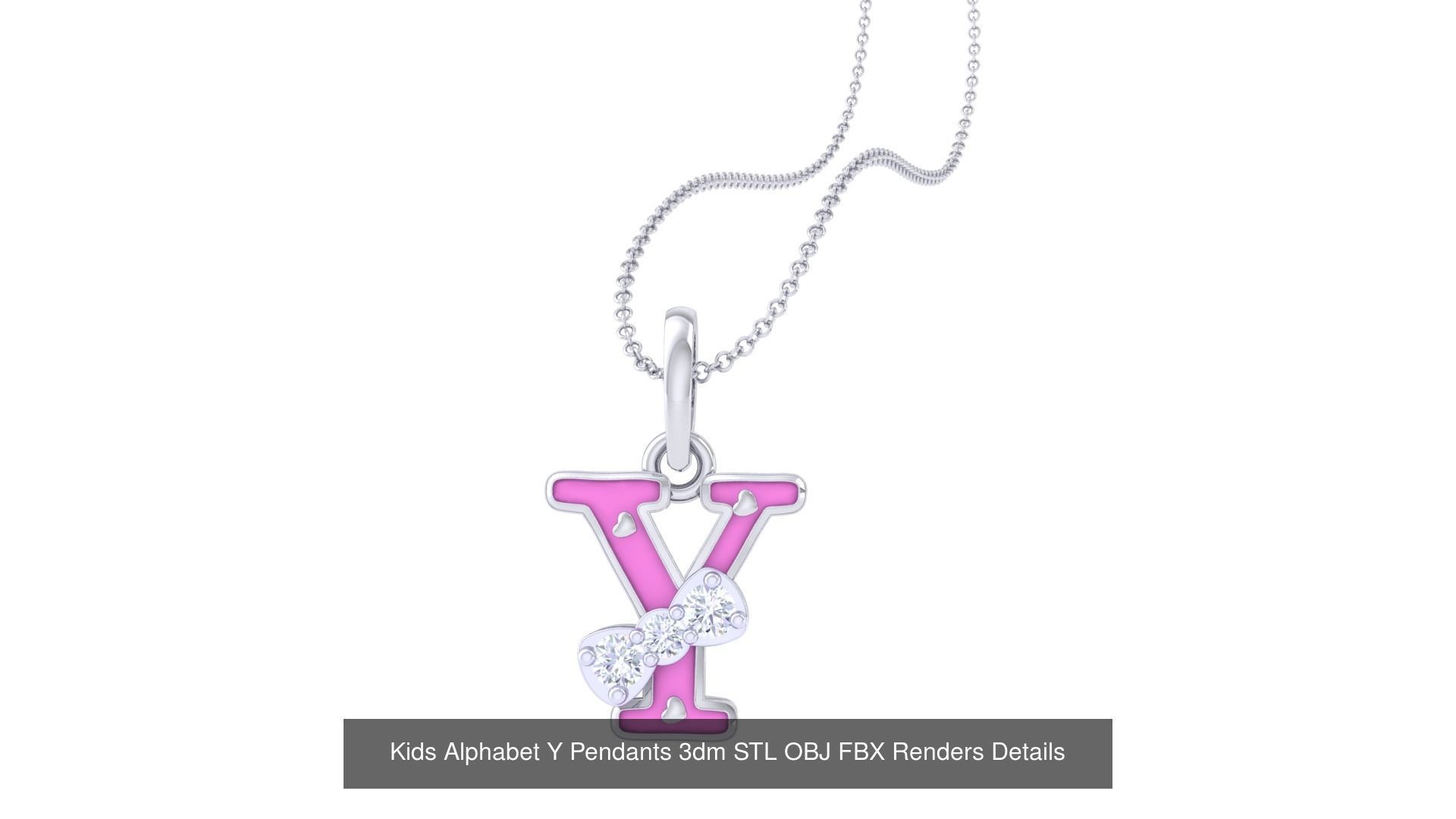 26 Kids A - Z Alphabet Pendant 3dm STL OBJ Detail Collection _27