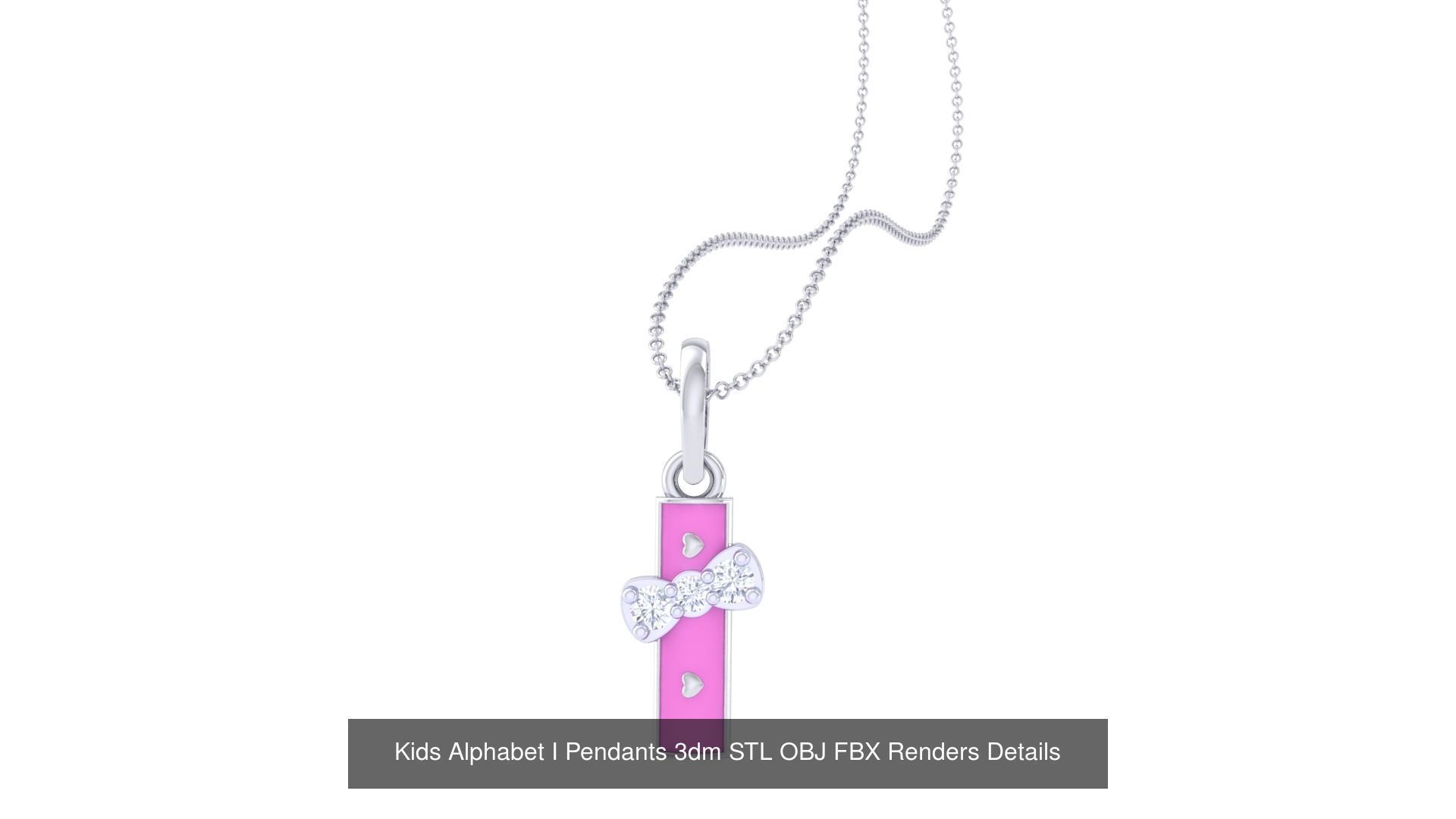 26 Kids A - Z Alphabet Pendant 3dm STL OBJ Detail Collection _11