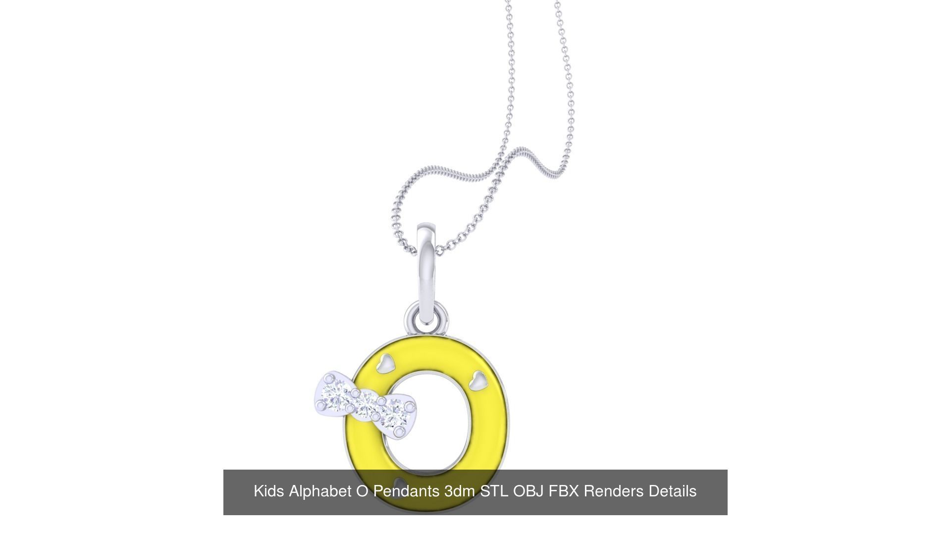 26 Kids A - Z Alphabet Pendant 3dm STL OBJ Detail Collection _17