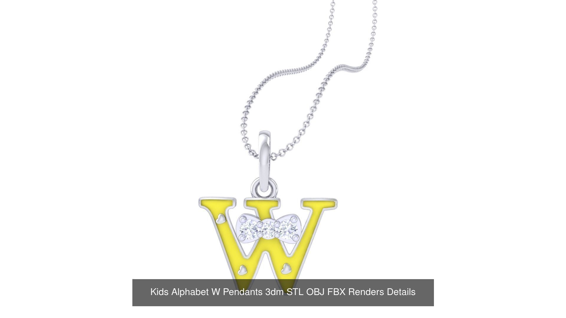 26 Kids A - Z Alphabet Pendant 3dm STL OBJ Detail Collection _25