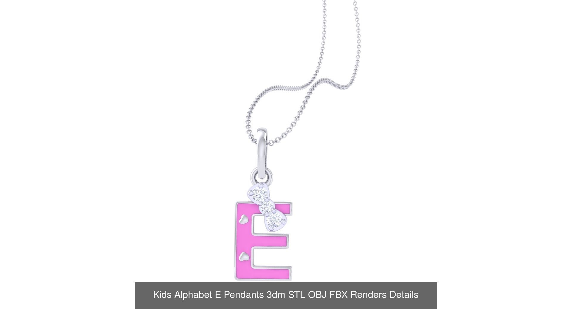 26 Kids A - Z Alphabet Pendant 3dm STL OBJ Detail Collection _7