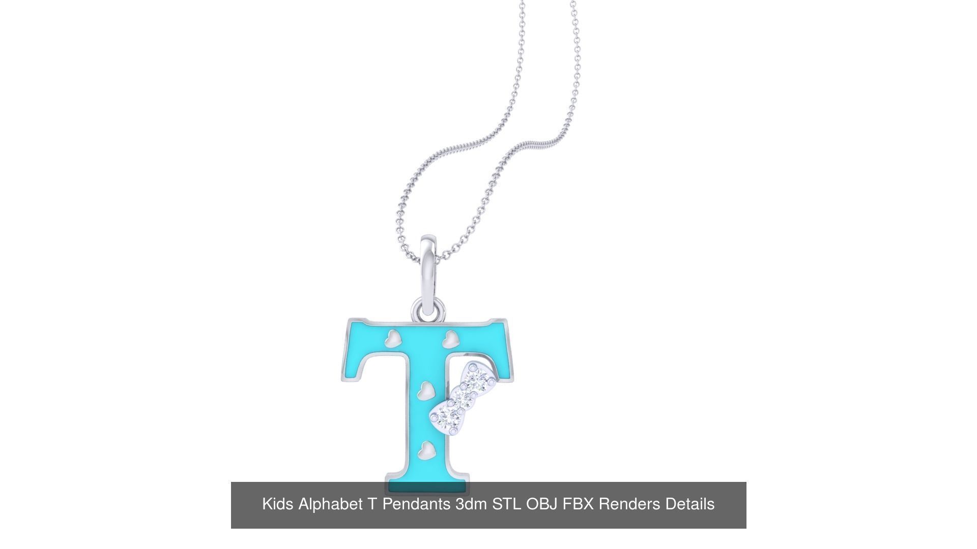 26 Kids A - Z Alphabet Pendant 3dm STL OBJ Detail Collection _22