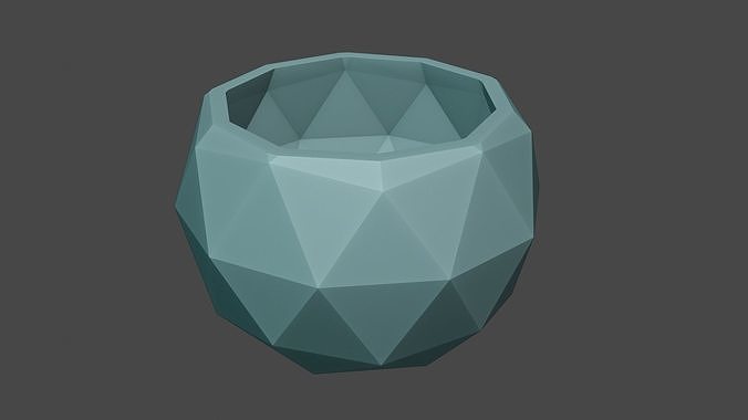 4 geometric planters Free 3D print model