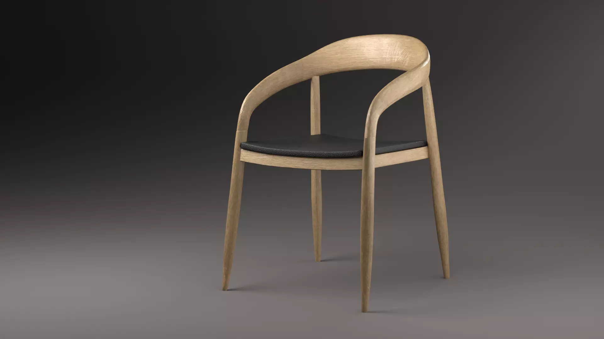 Modern Wooden Chair Free low-poly 3D model