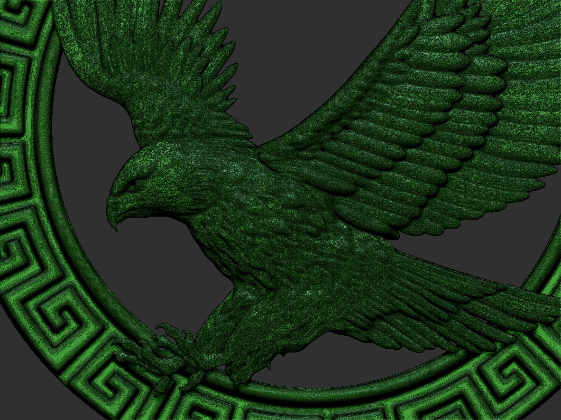 flying eagle 3D print model_7