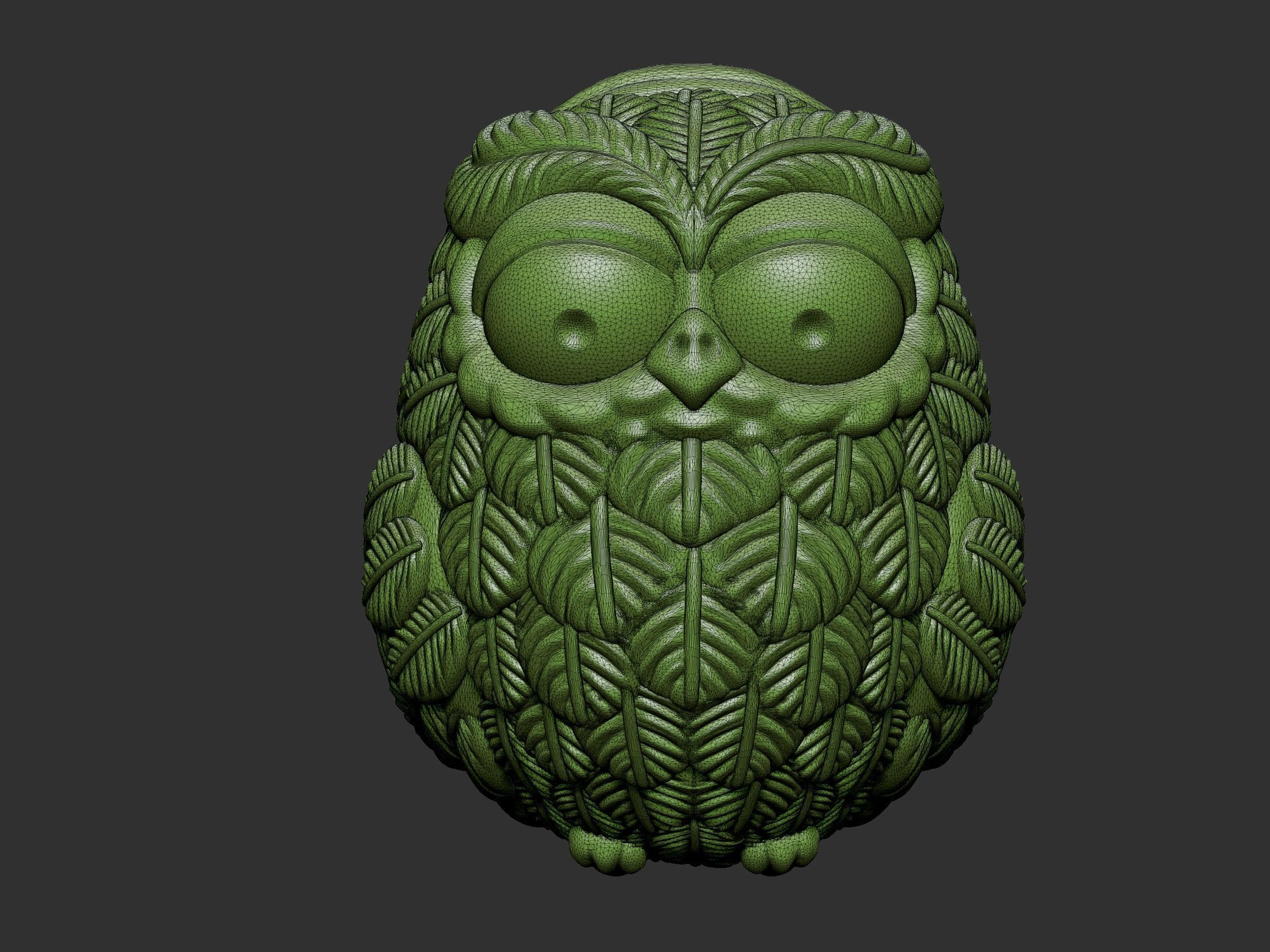 Little owl 3D print model_5