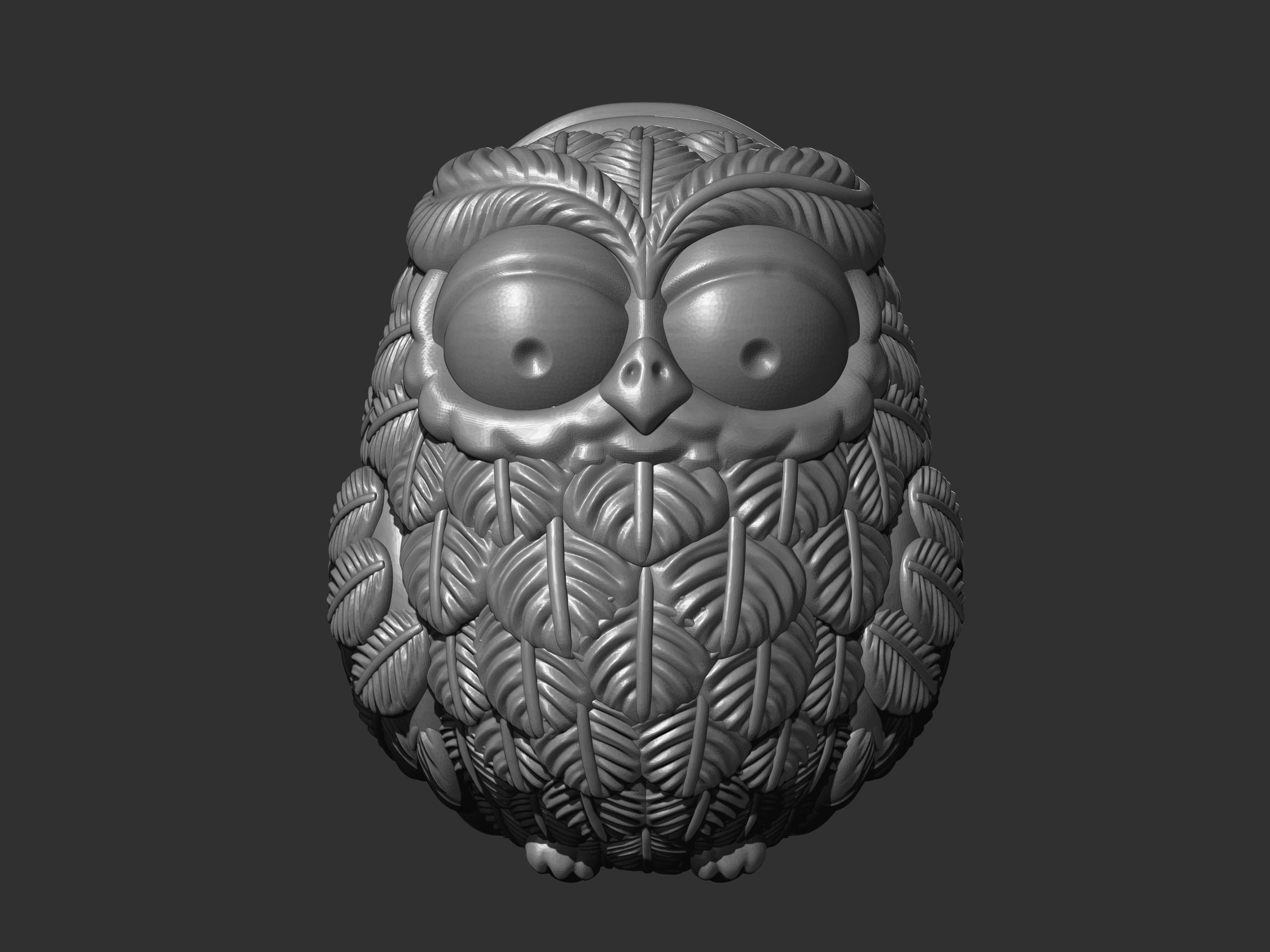 Little owl 3D print model_0