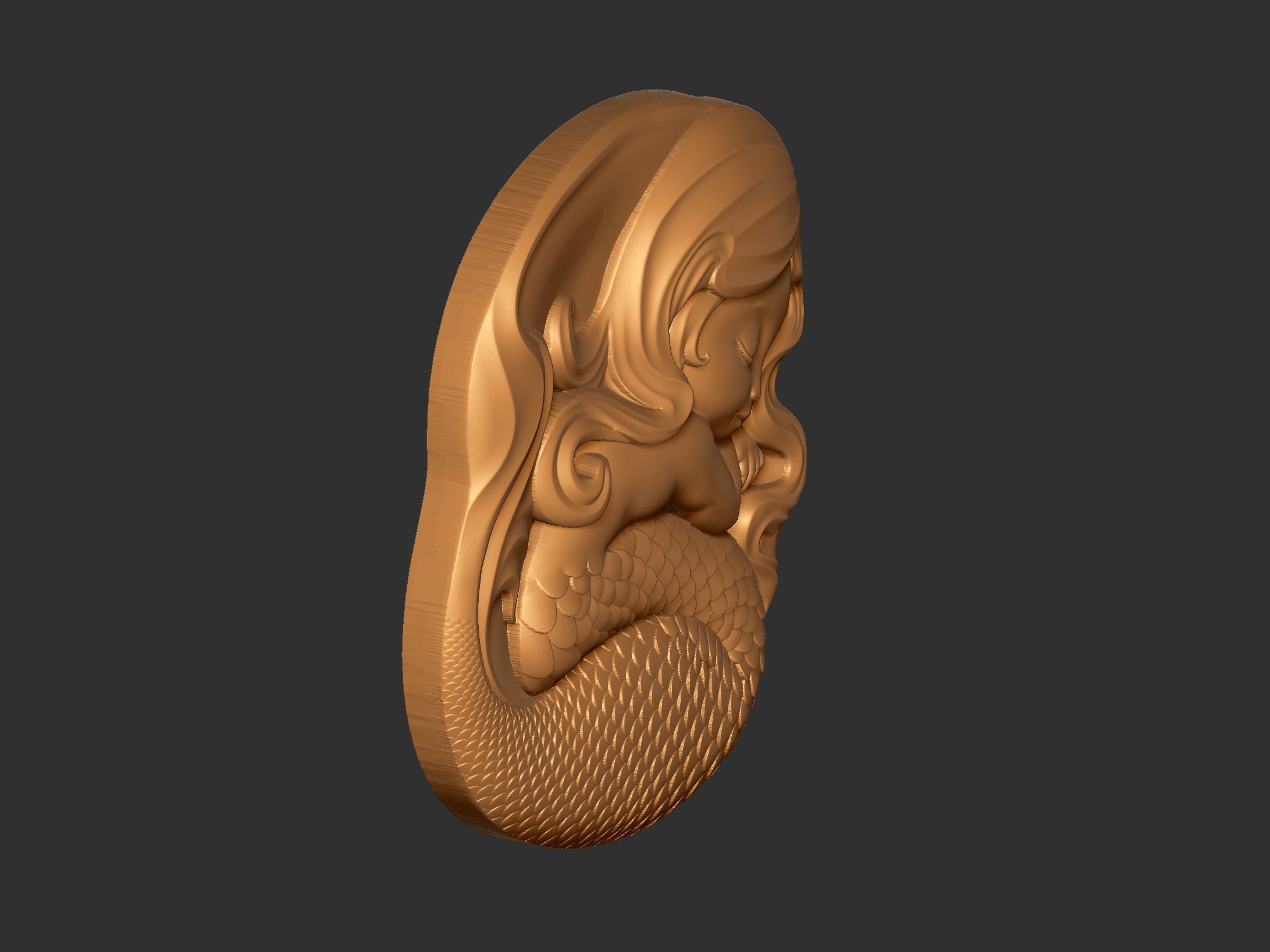 little mermaid 3D print model_2