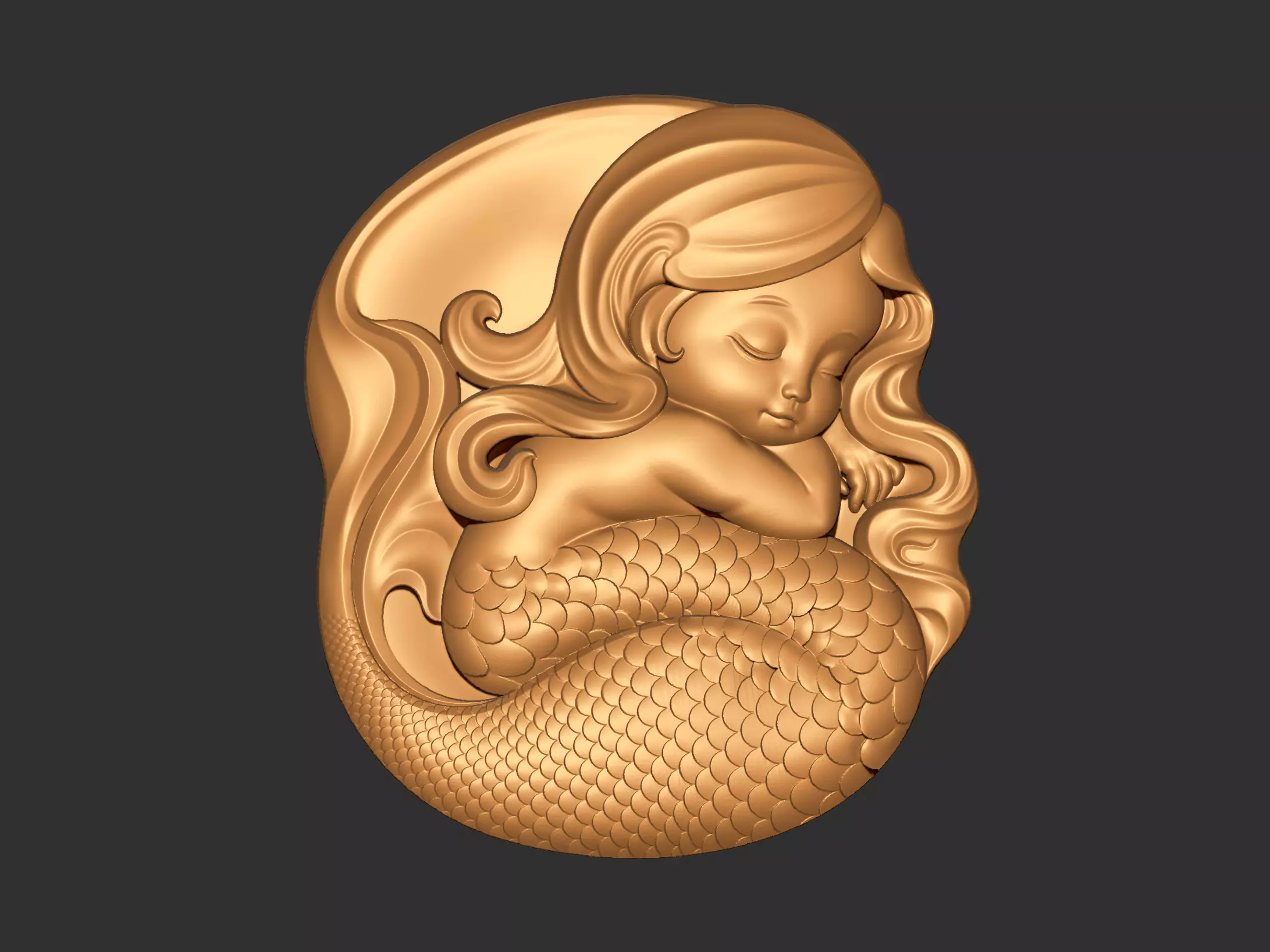 little mermaid 3D print model_0