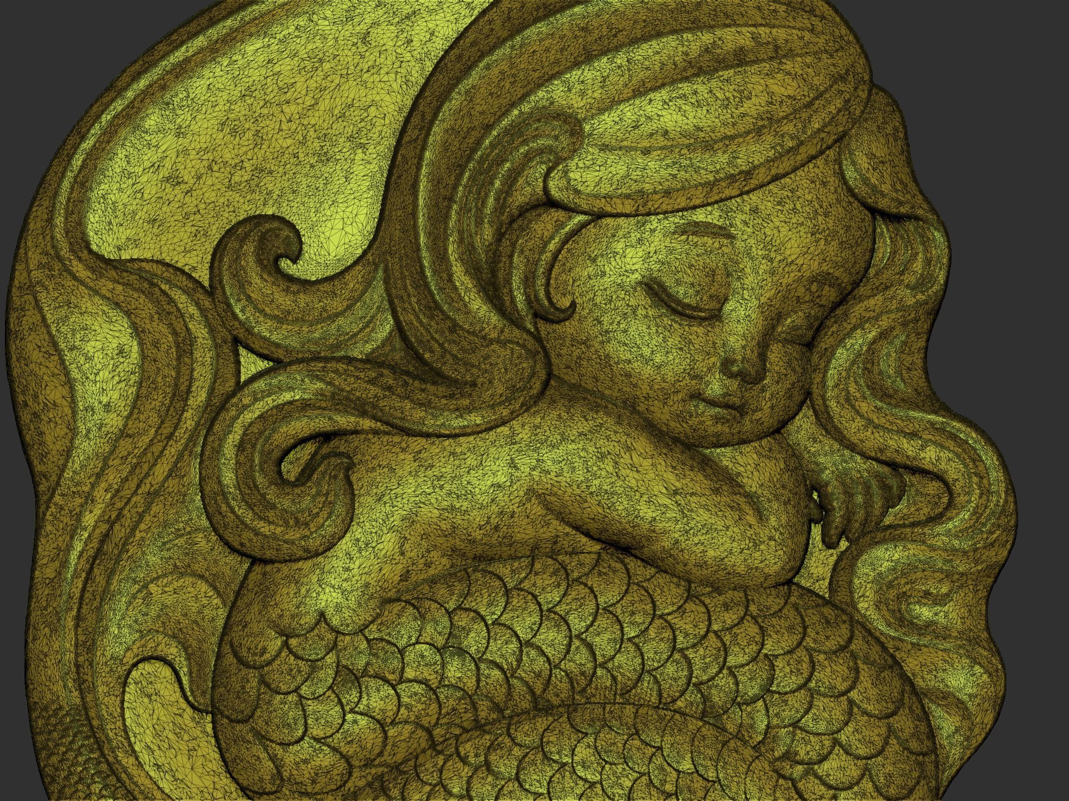 little mermaid 3D print model_5